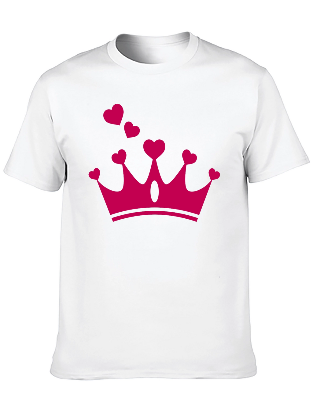 Heart Crown Graphic Tee - Black Casual T-Shirt