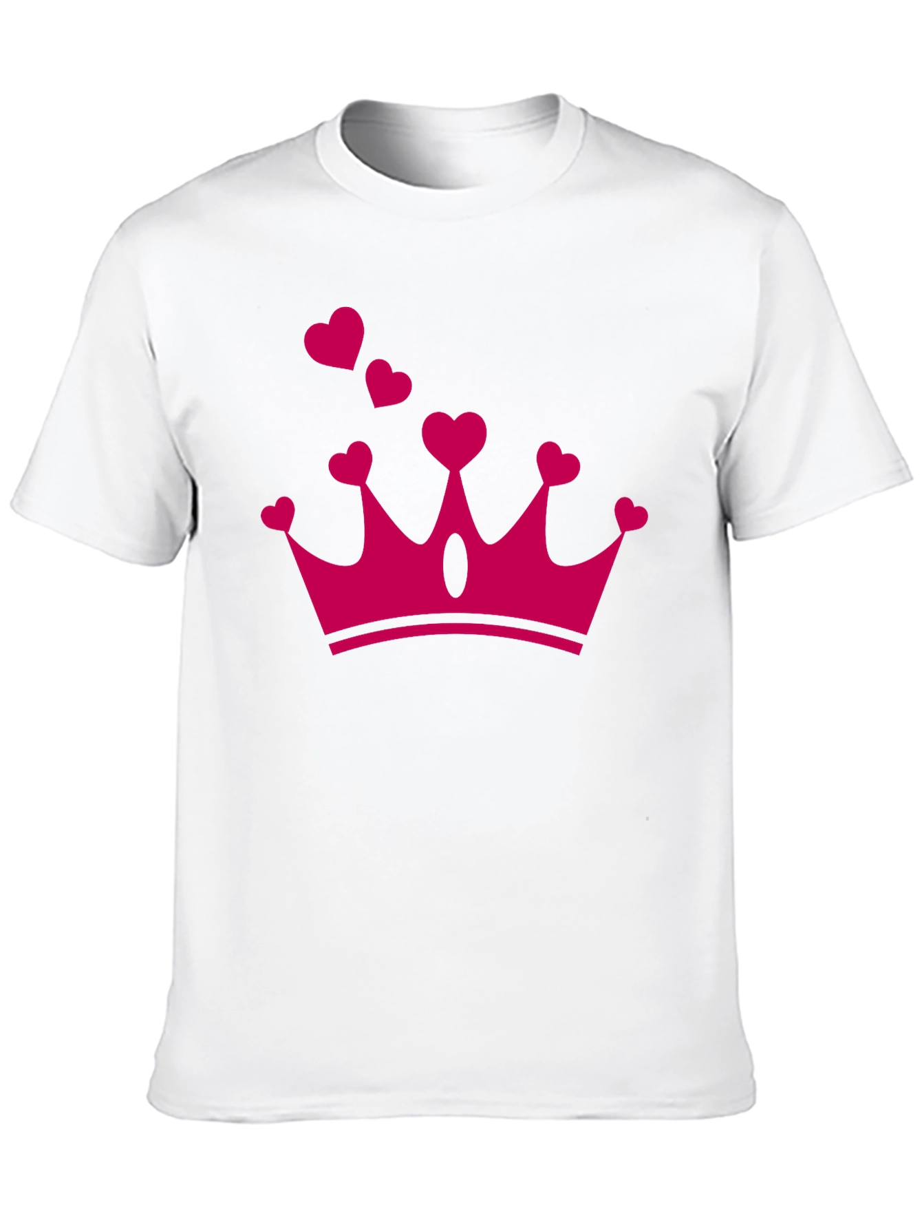 Heart Crown Graphic Tee - Black Casual T-Shirt