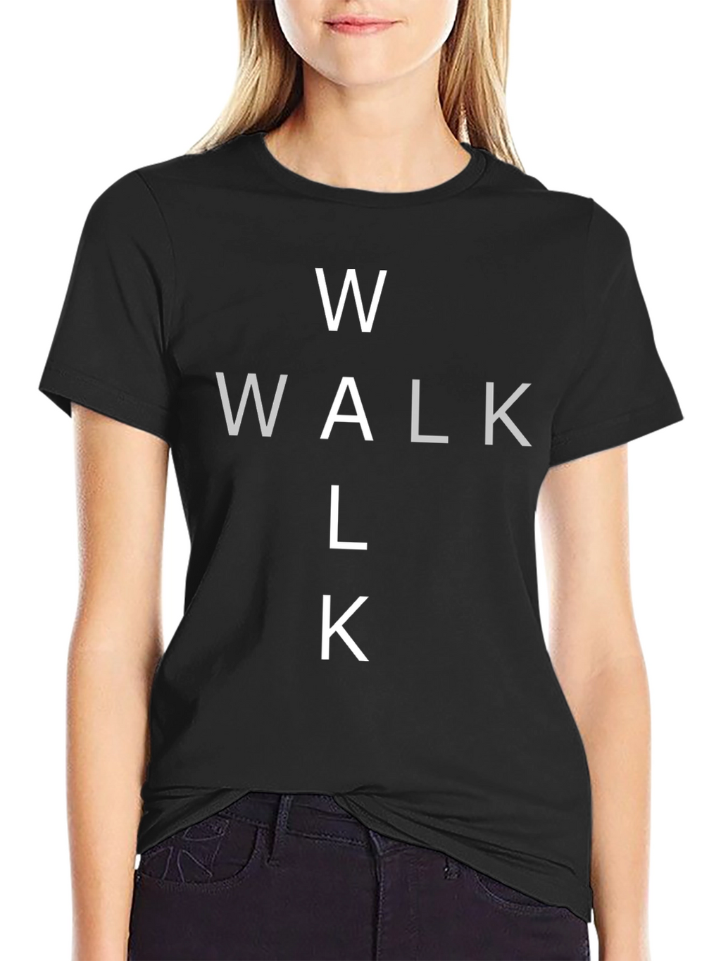 Walk Black T-Shirt - Trendy Graphic Tee