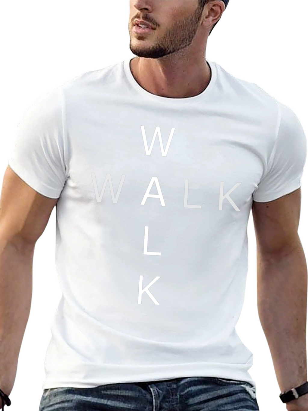 Walk Black T-Shirt - Trendy Graphic Tee