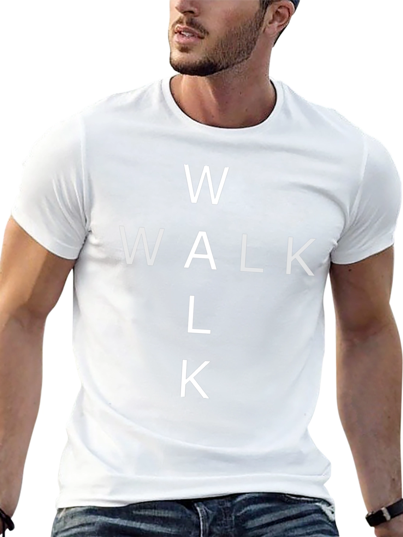 Walk Black T-Shirt - Trendy Graphic Tee