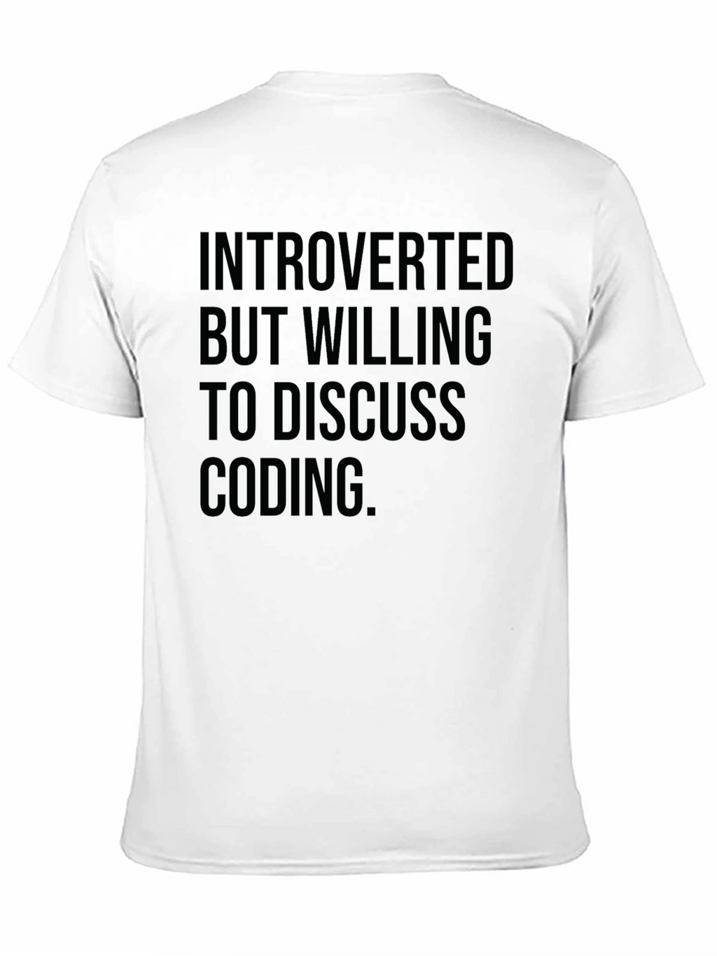 Introverted Coding T-Shirt - Black Cotton Blend Geeky Style