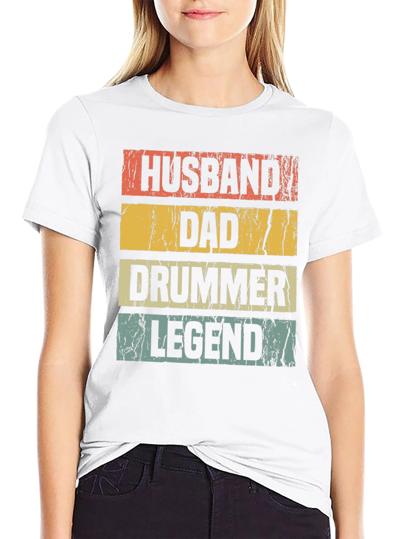 Husband Dad Drummer Legend Graphic Tee