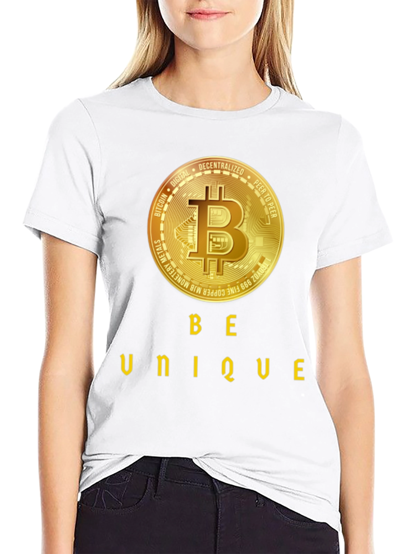 Be Unique Bitcoin Black T-Shirt