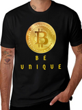 Be Unique Bitcoin Black T-Shirt