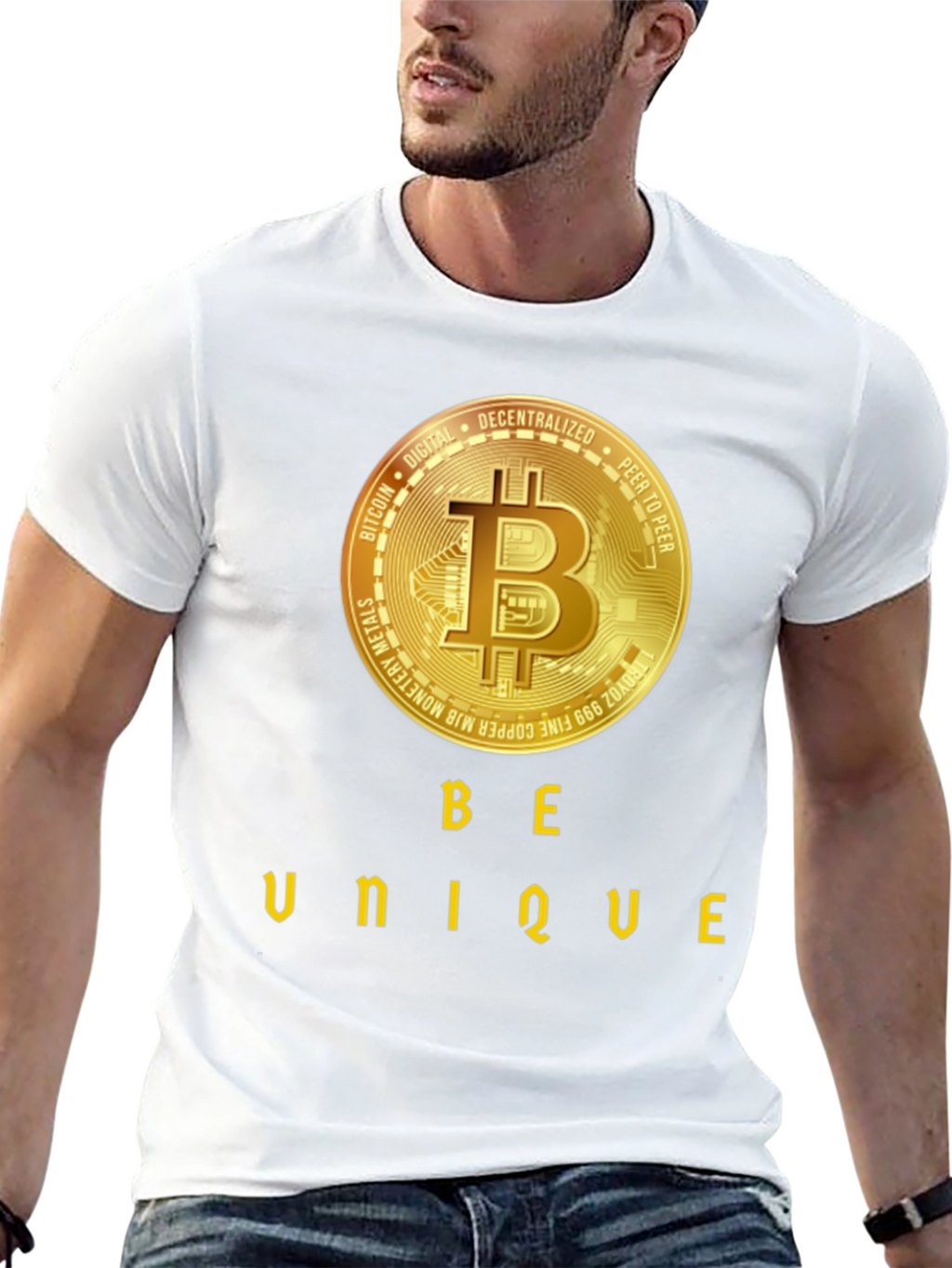 Be Unique Bitcoin Black T-Shirt