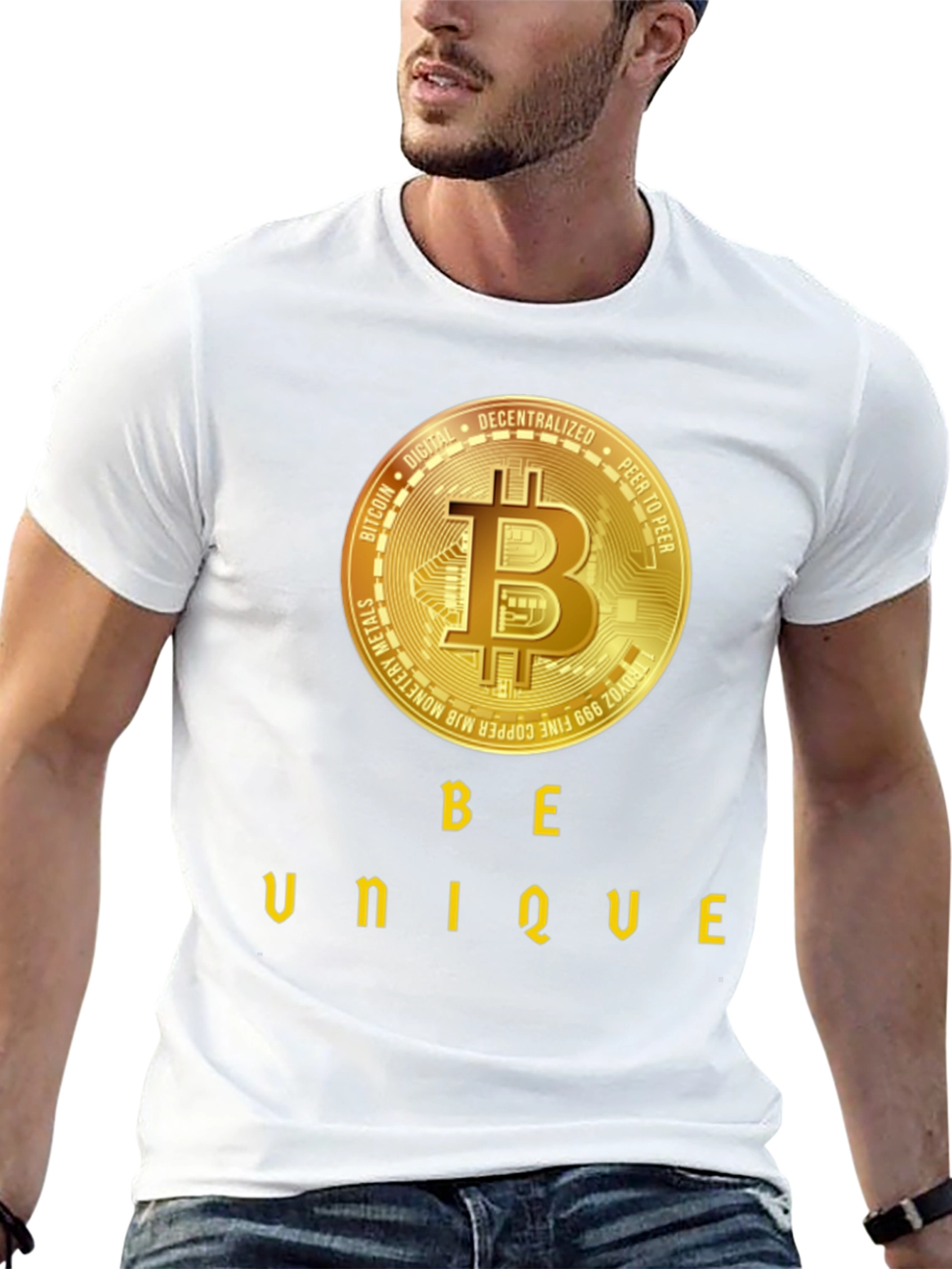 Be Unique Bitcoin Black T-Shirt