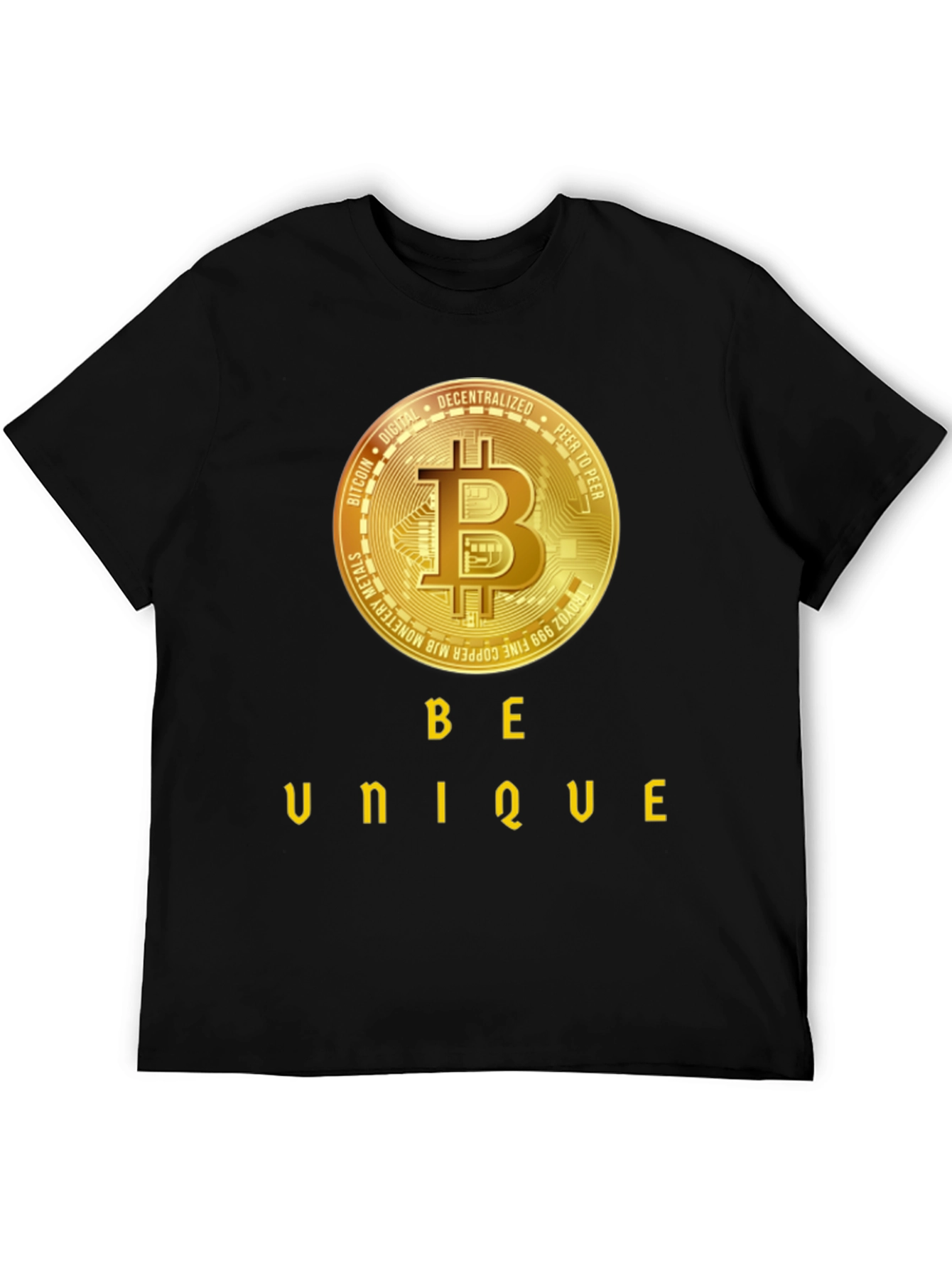 Be Unique Bitcoin Black T-Shirt