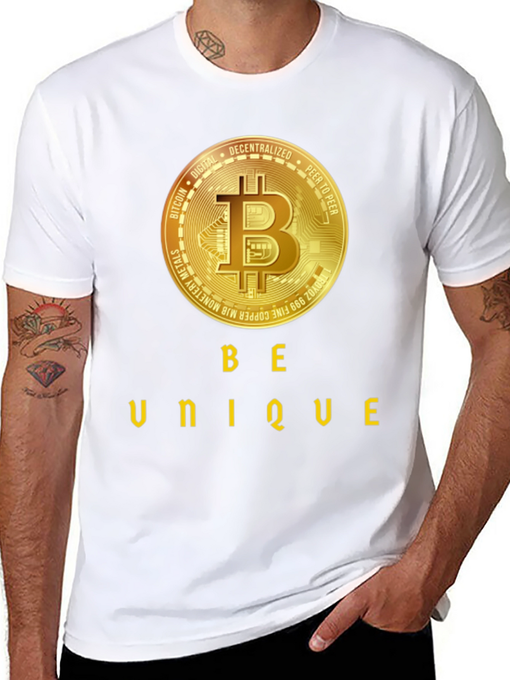 Be Unique Bitcoin Black T-Shirt