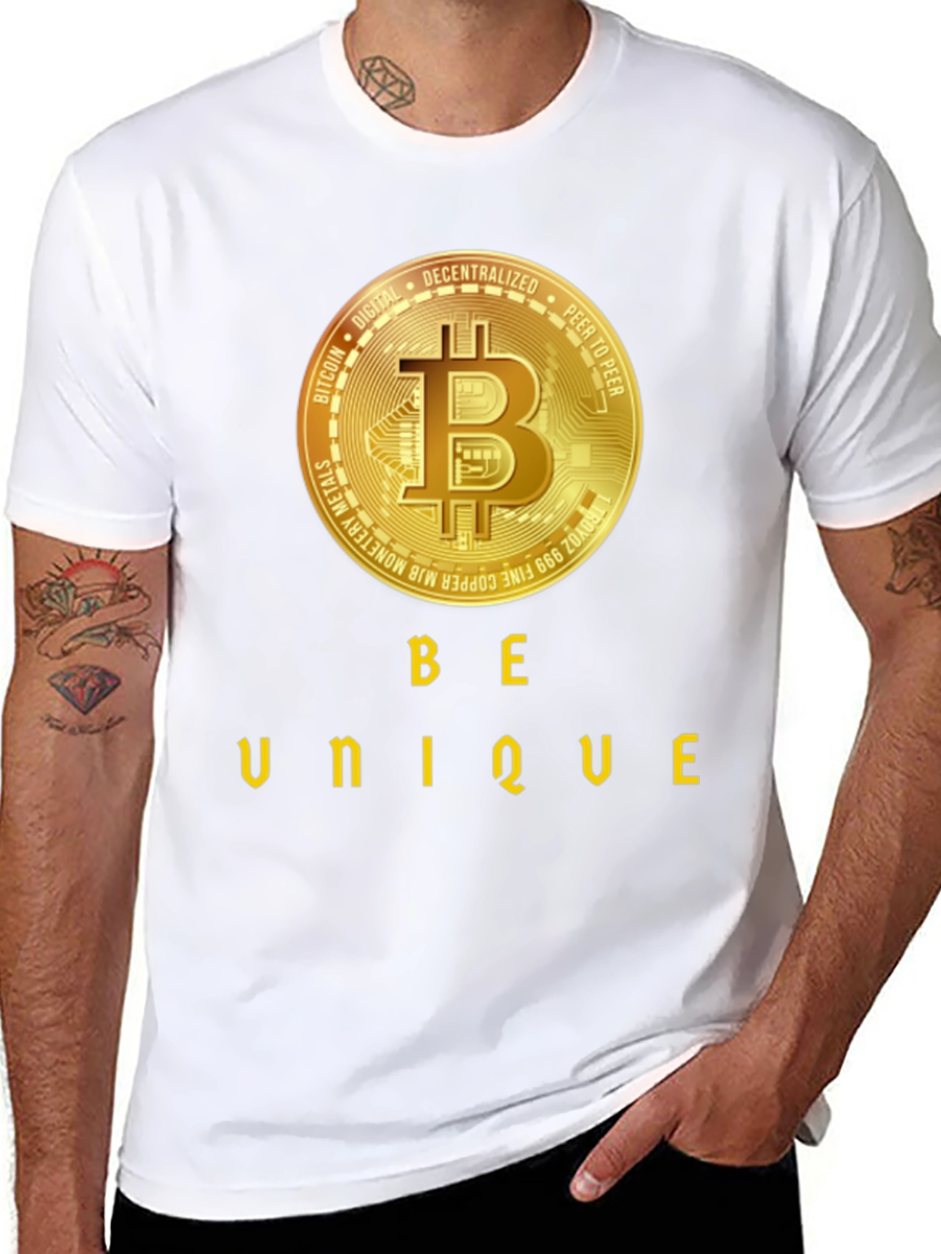 Be Unique Bitcoin Black T-Shirt