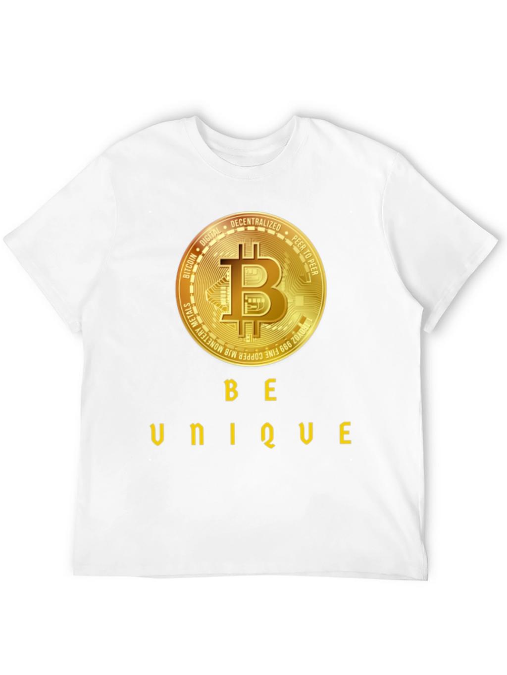 Be Unique Bitcoin Black T-Shirt