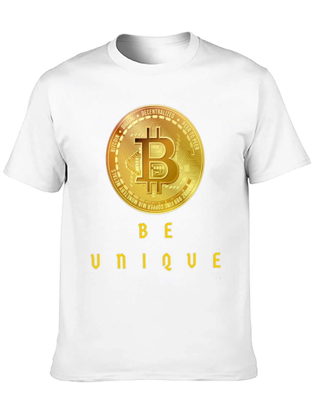 Be Unique Bitcoin Black T-Shirt