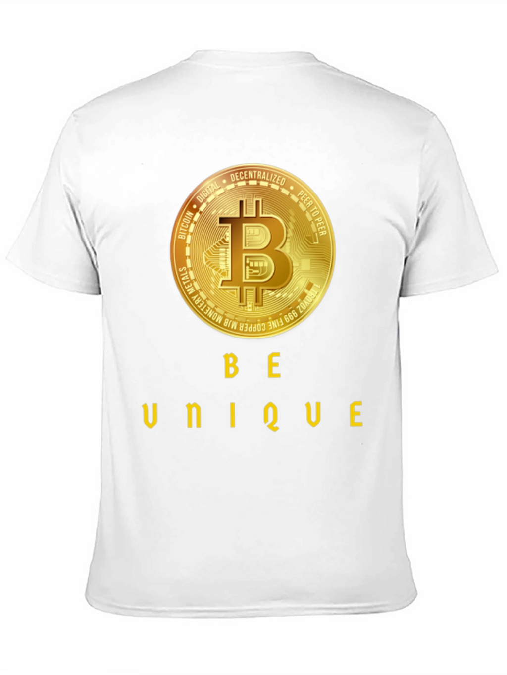 Be Unique Bitcoin Black T-Shirt