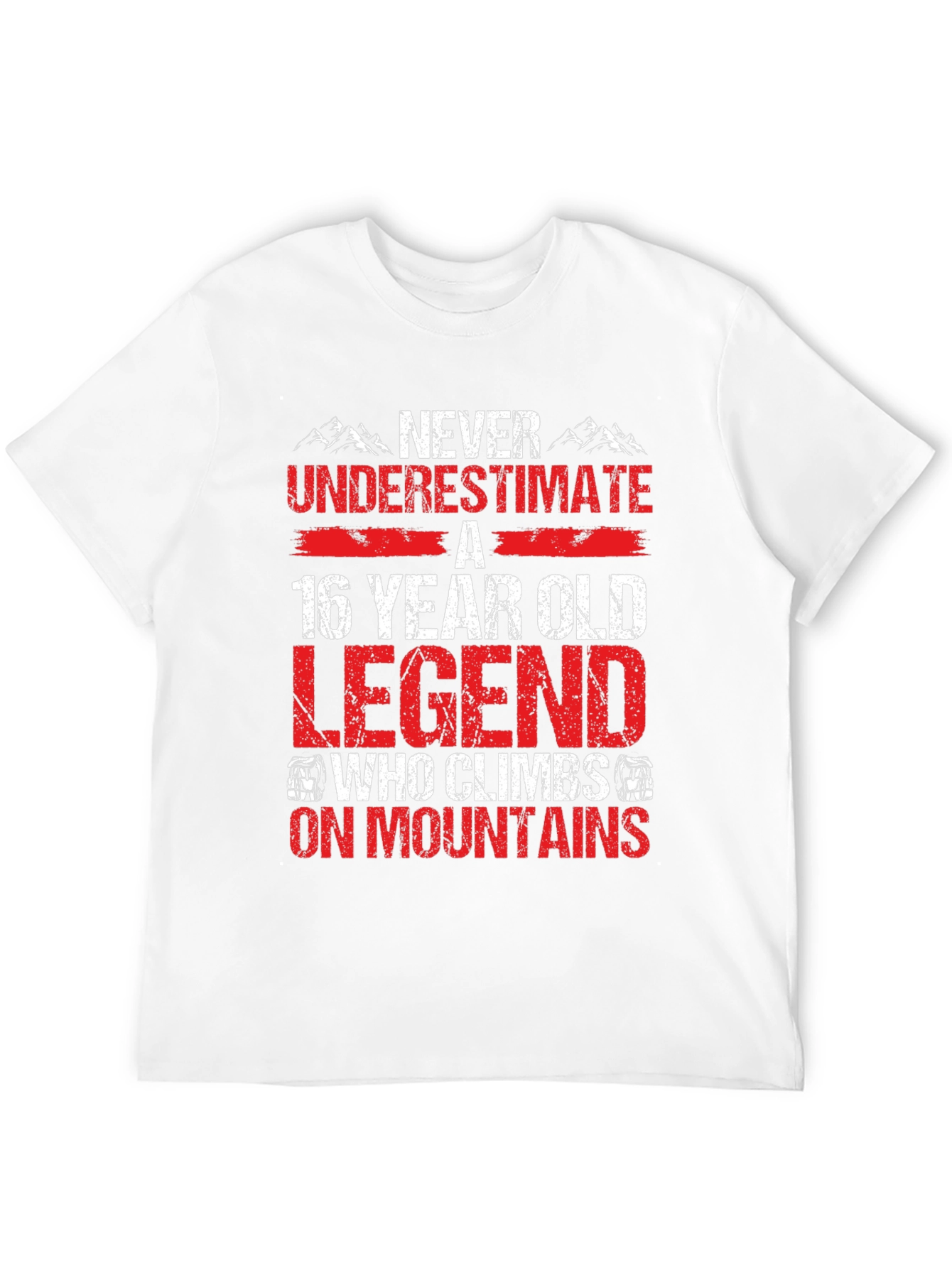 16 Year Old Legend Who Climbs Mountains Black T-Shirt