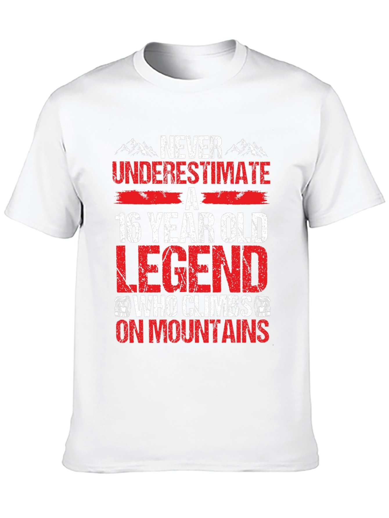 16 Year Old Legend Who Climbs Mountains Black T-Shirt