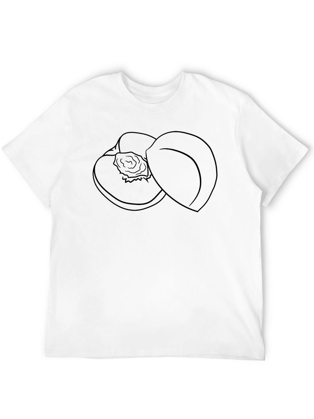 Peach Outline Graphic T-Shirt