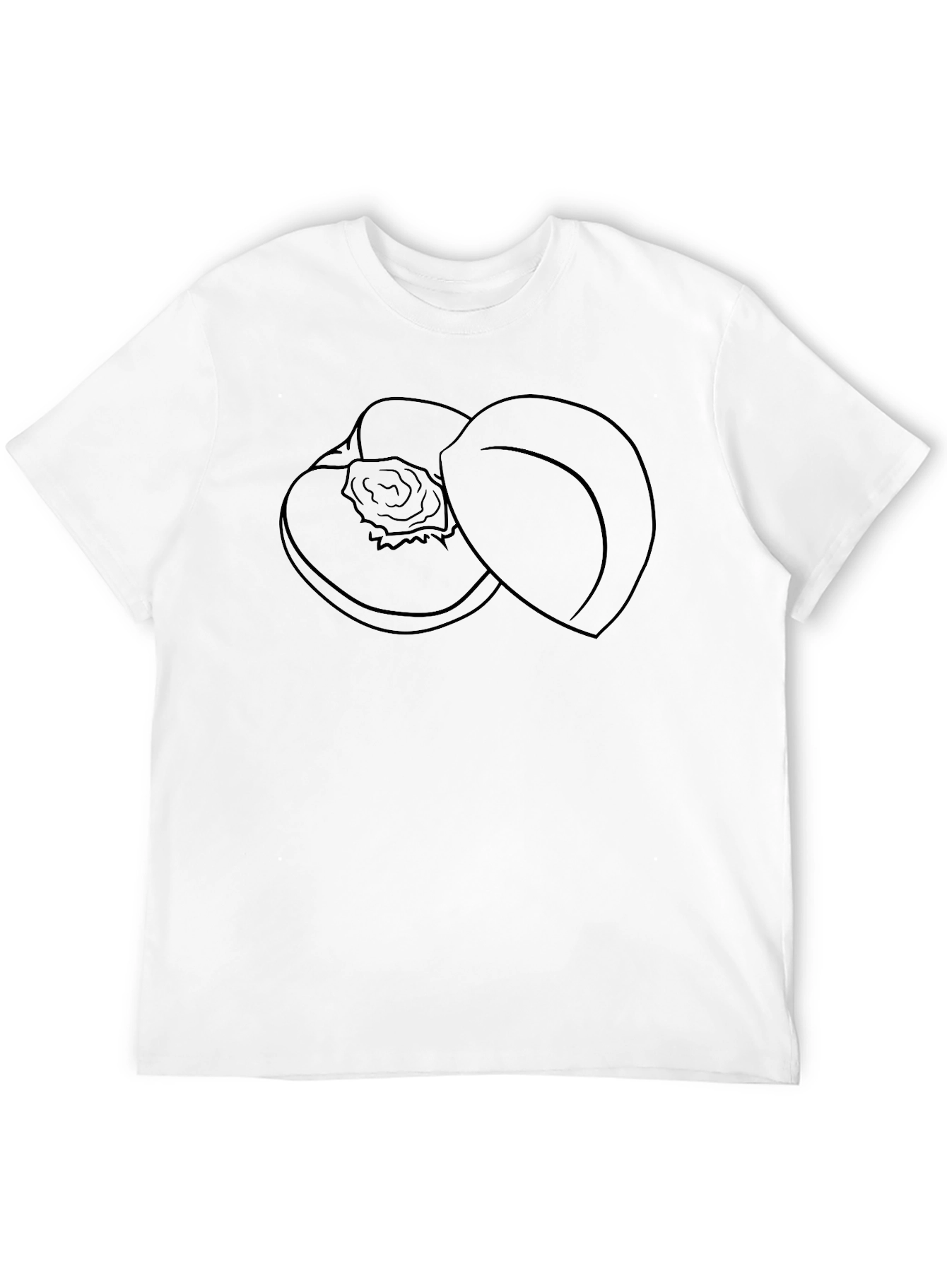 Peach Outline Graphic T-Shirt