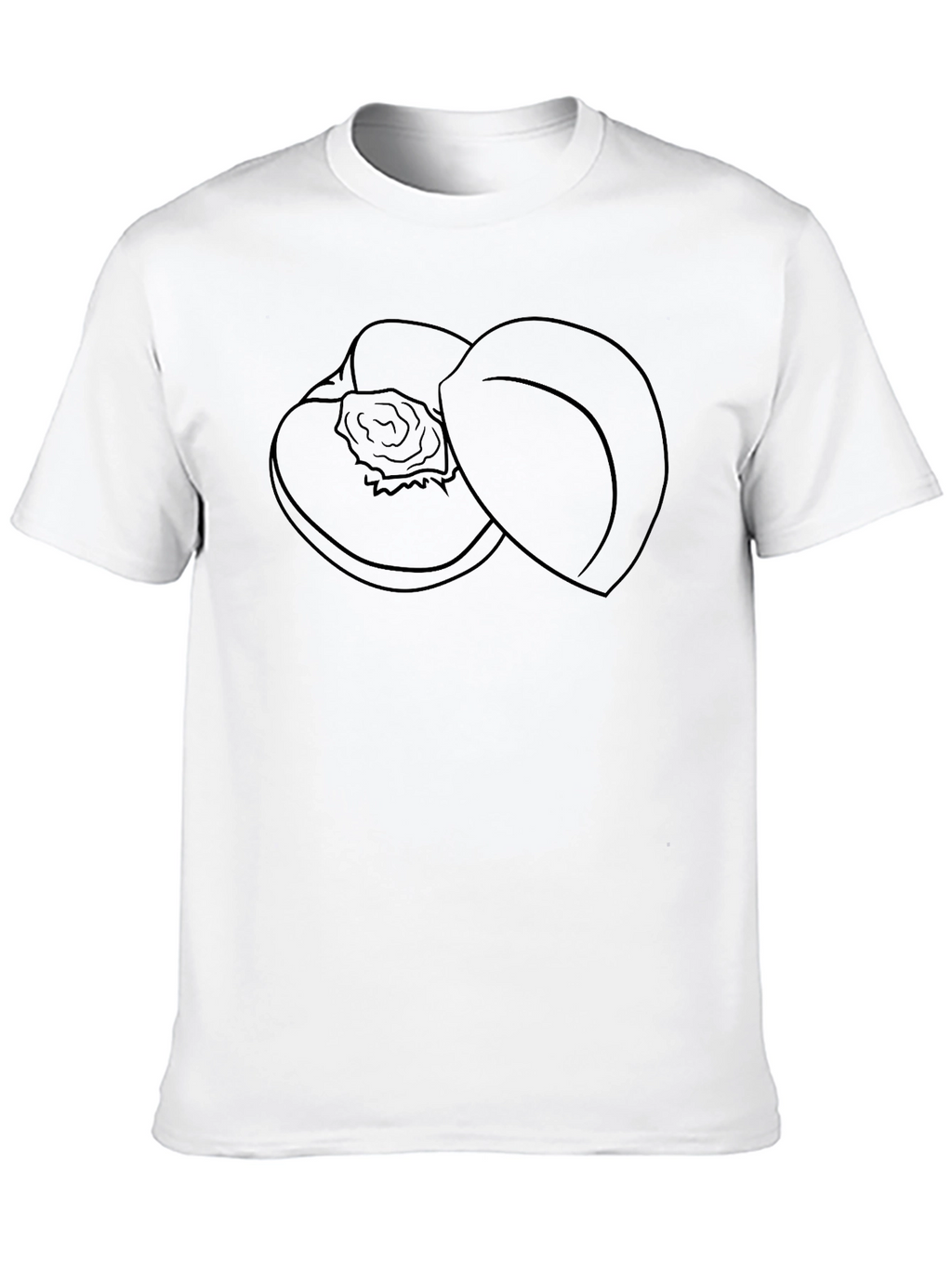 Peach Outline Graphic T-Shirt