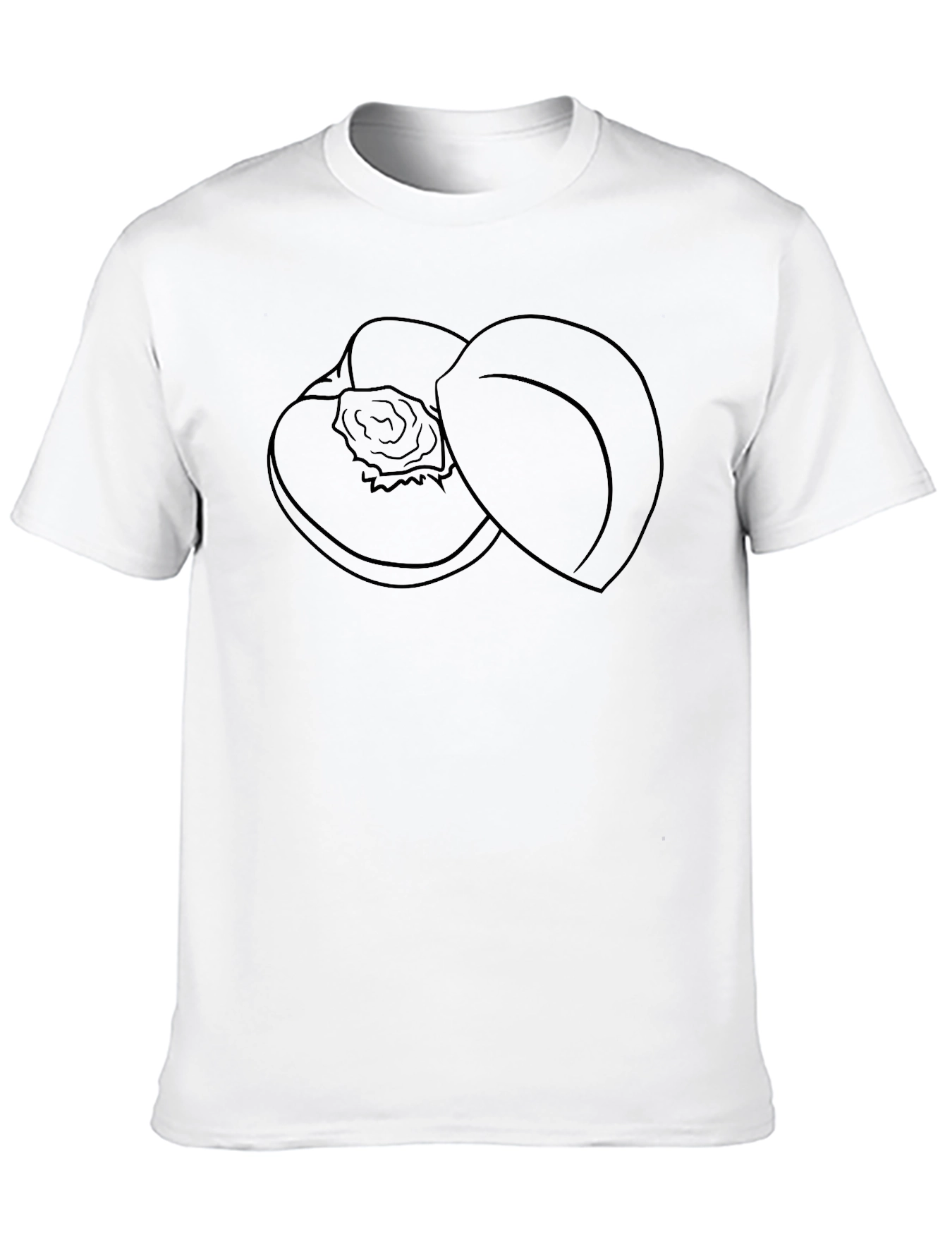 Peach Outline Graphic T-Shirt