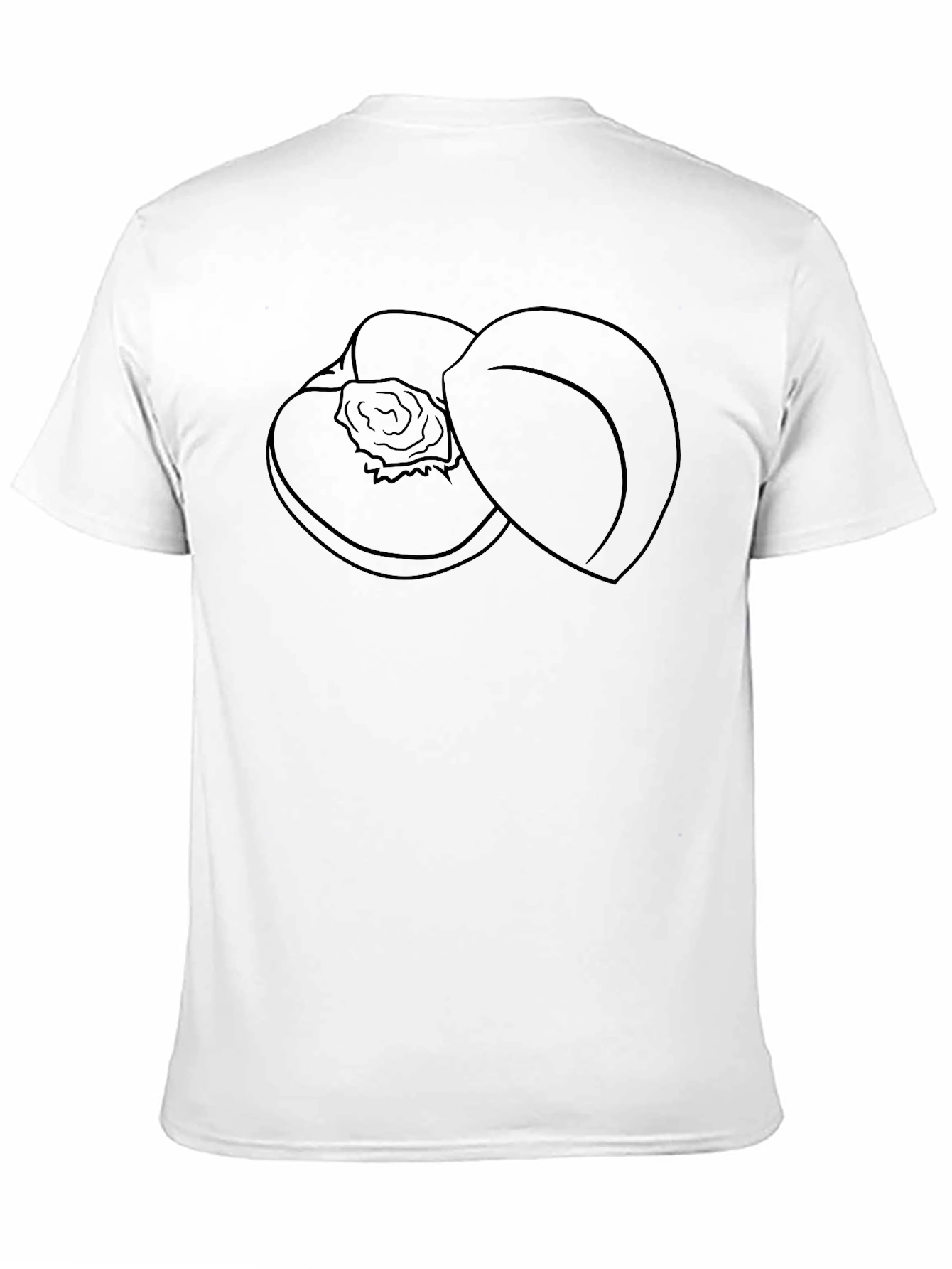 Peach Outline Graphic T-Shirt