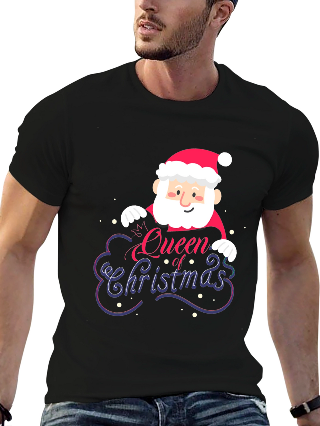 Queen of Christmas Santa Graphic Tee