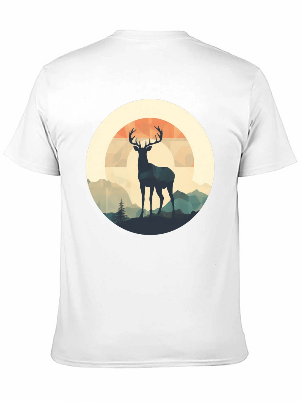 Deer Silhouette Graphic Tee - Black
