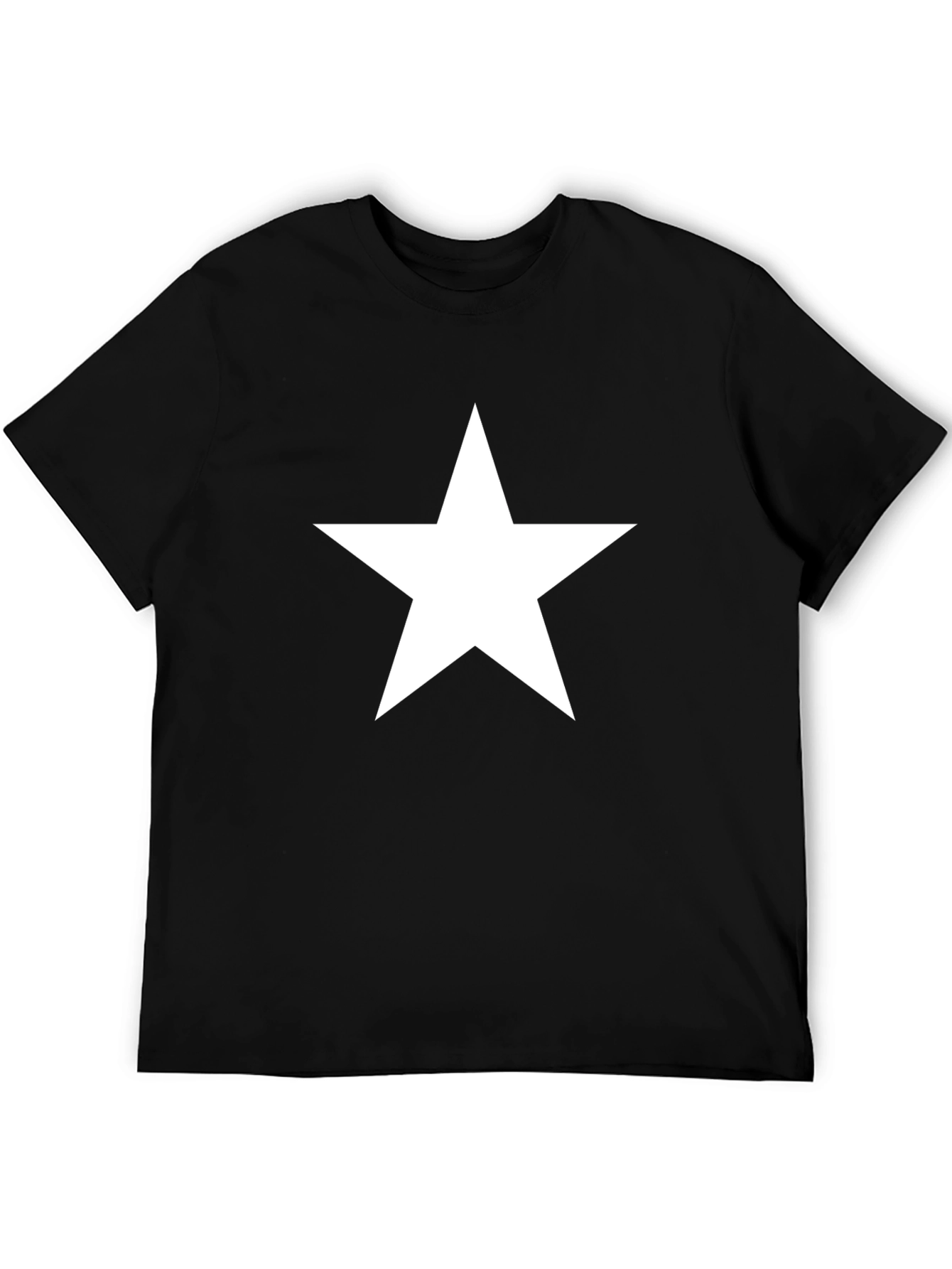 Bold Star Black Tee - Classic Style