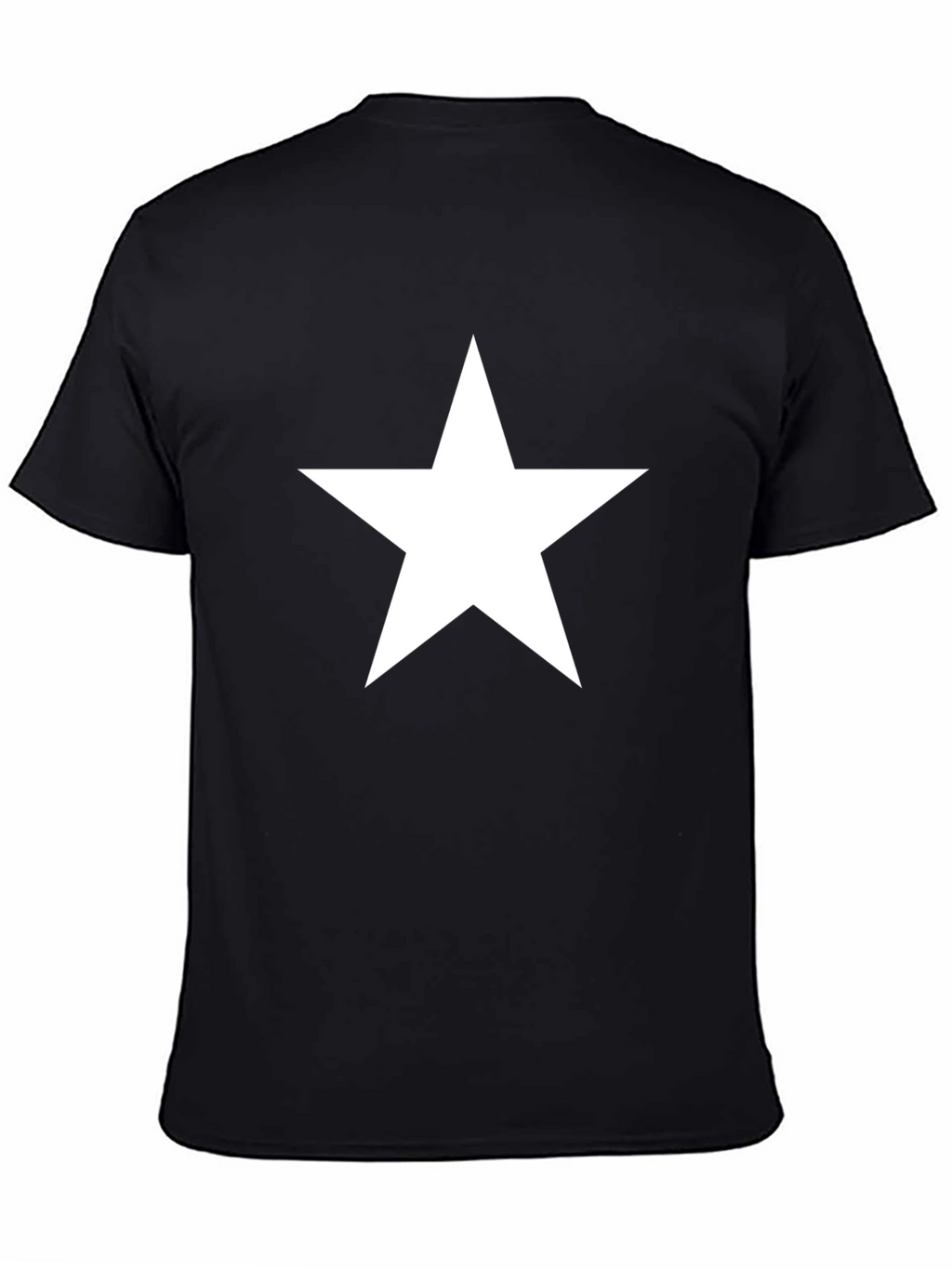 Bold Star Black Tee - Classic Style