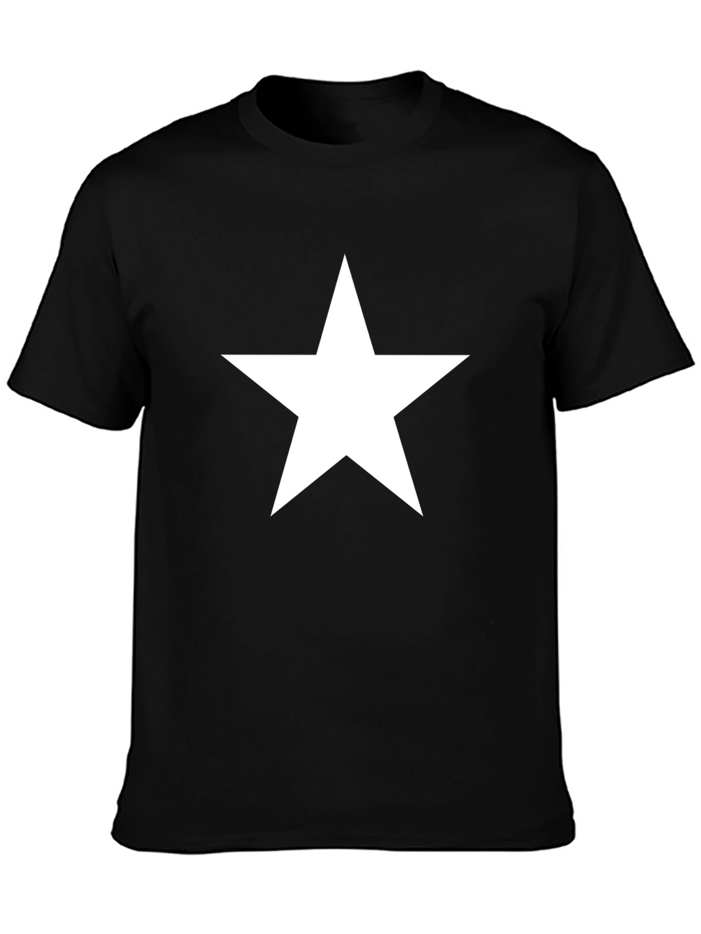 Bold Star Black Tee - Classic Style