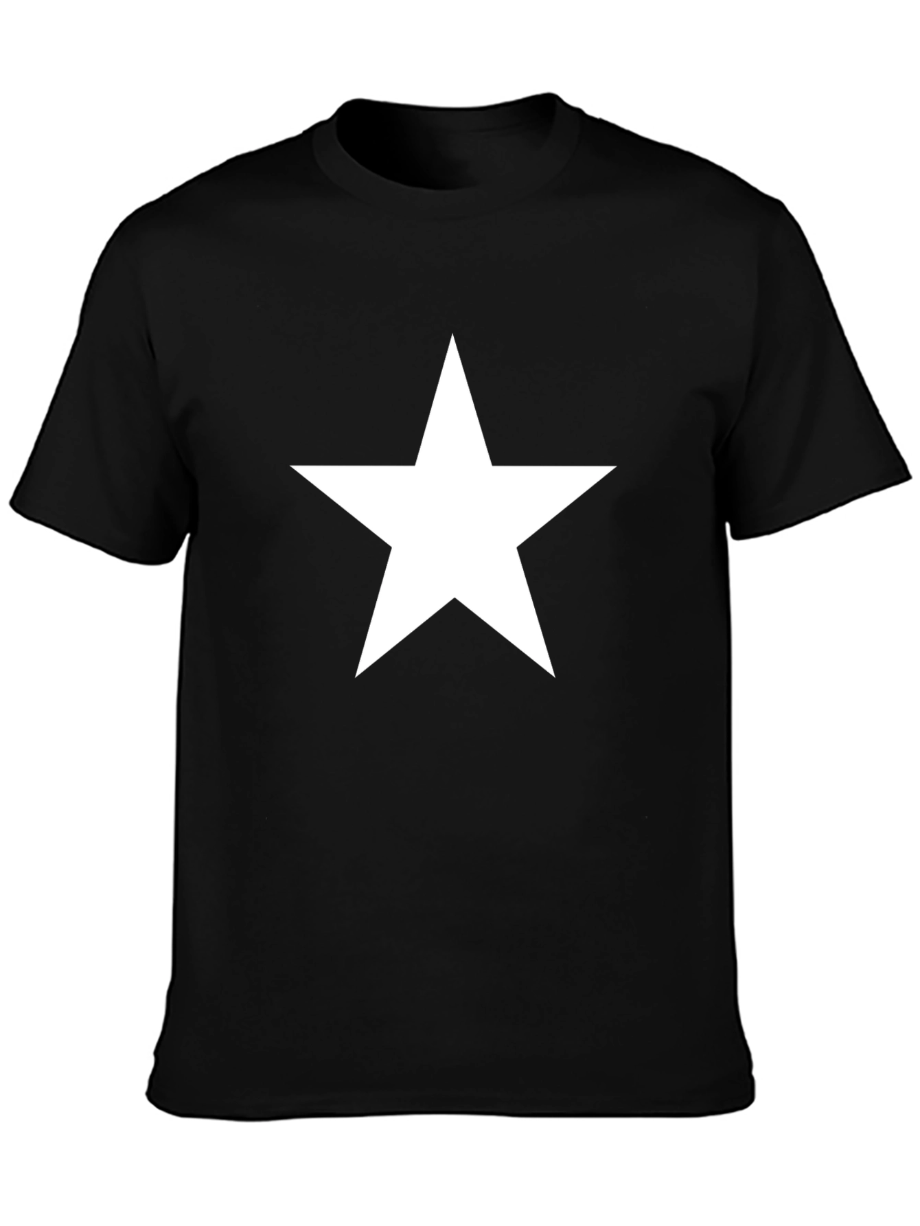 Bold Star Black Tee - Classic Style
