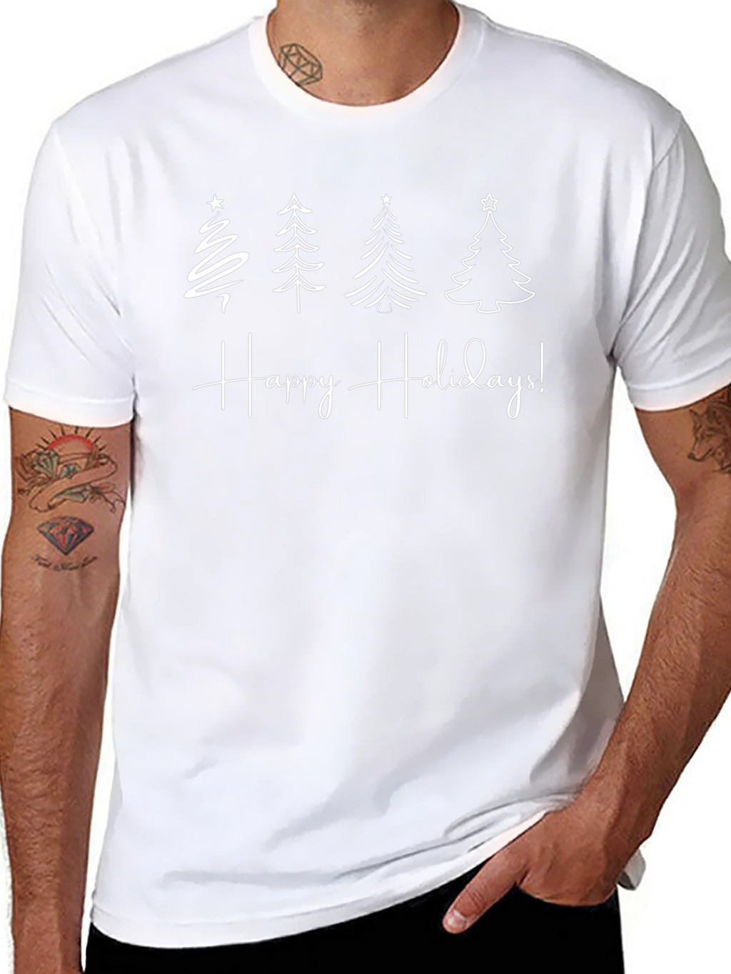 Happy Holidays Christmas Tree Graphic Tee