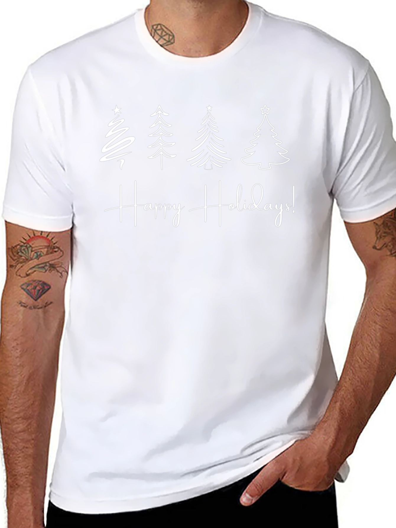 Happy Holidays Christmas Tree Graphic Tee