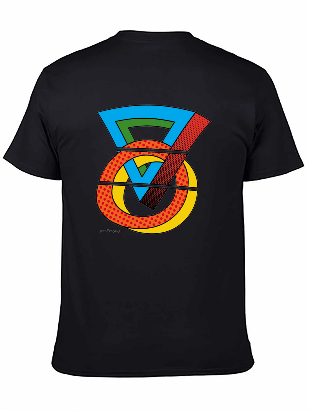 Pop Art Kettlebell Graphic Tee - Black