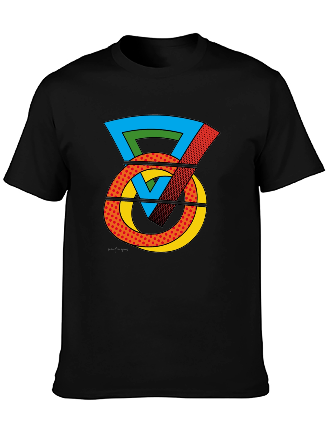 Pop Art Kettlebell Graphic Tee - Black