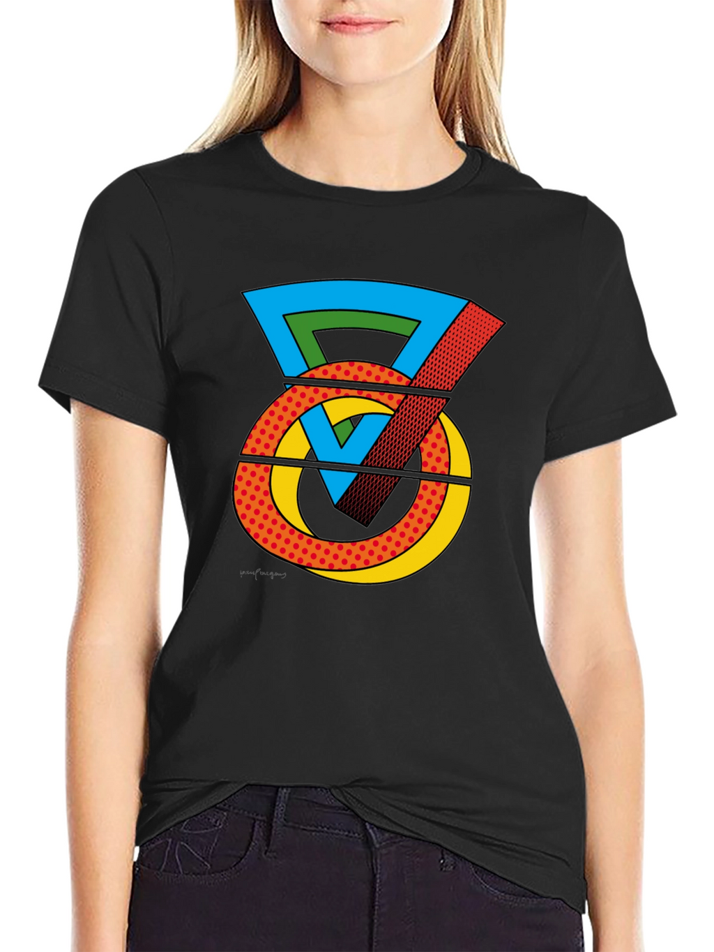 Pop Art Kettlebell Graphic Tee - Black