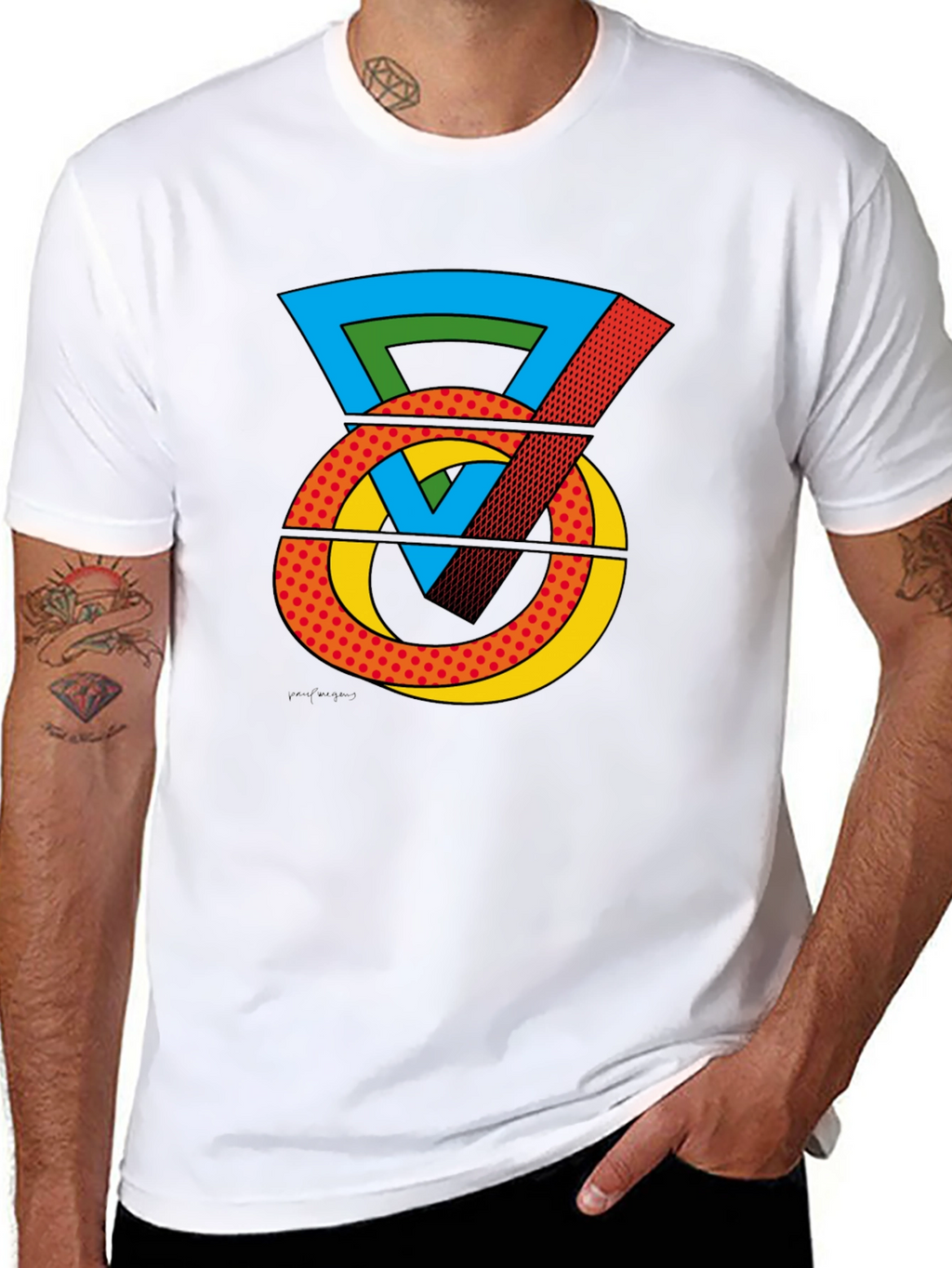 Pop Art Kettlebell Graphic Tee - Black