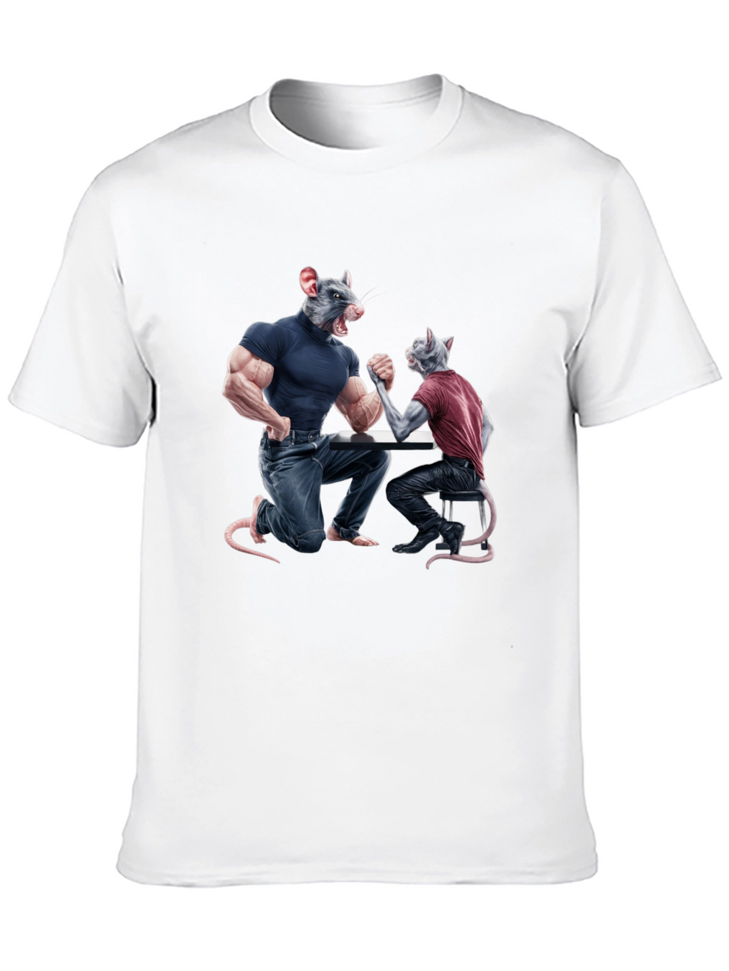 Arm Wrestling Rodent Graphic T-Shirt