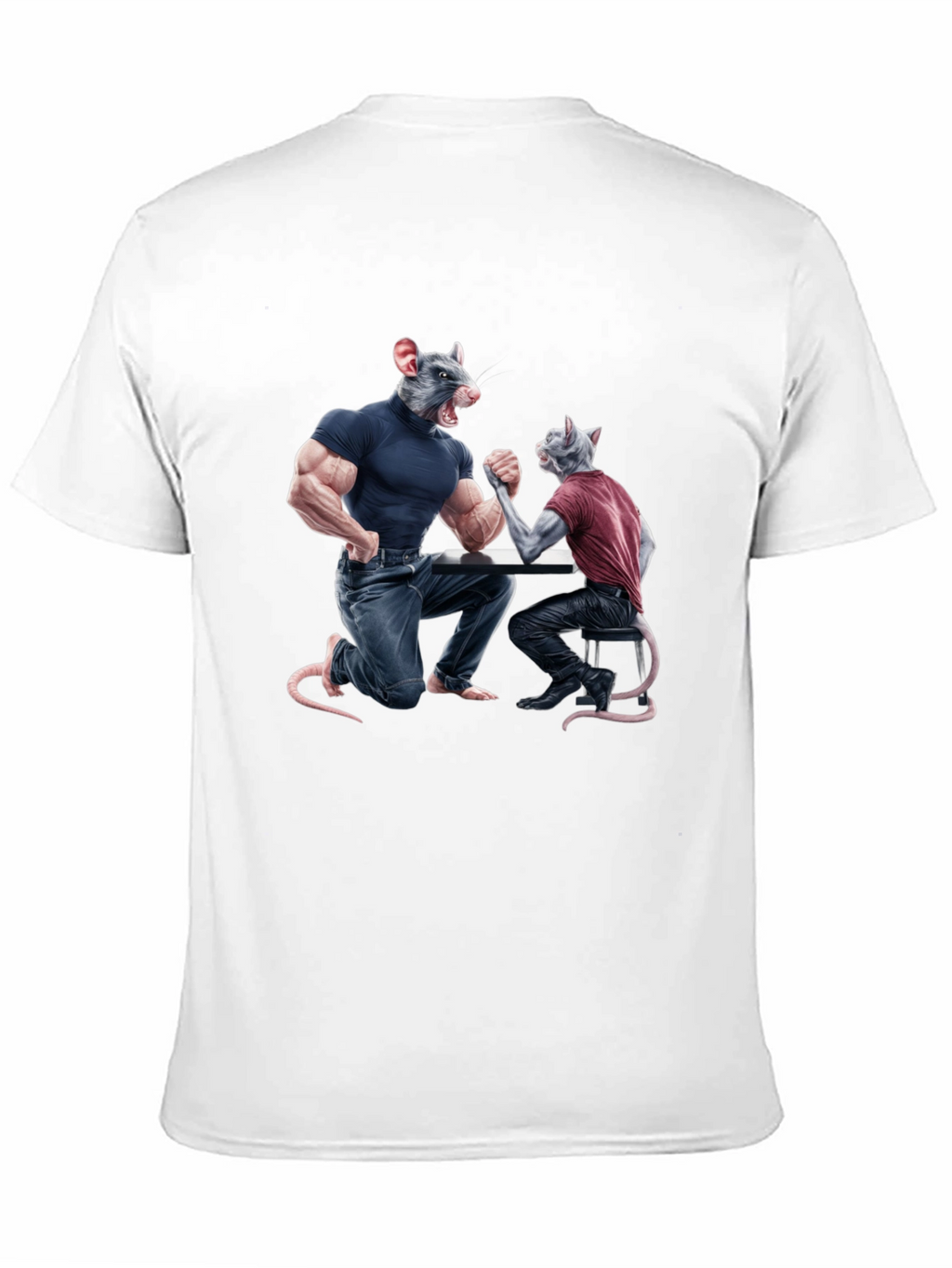 Arm Wrestling Rodent Graphic T-Shirt