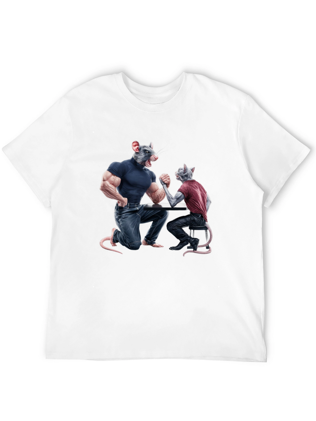 Arm Wrestling Rodent Graphic T-Shirt