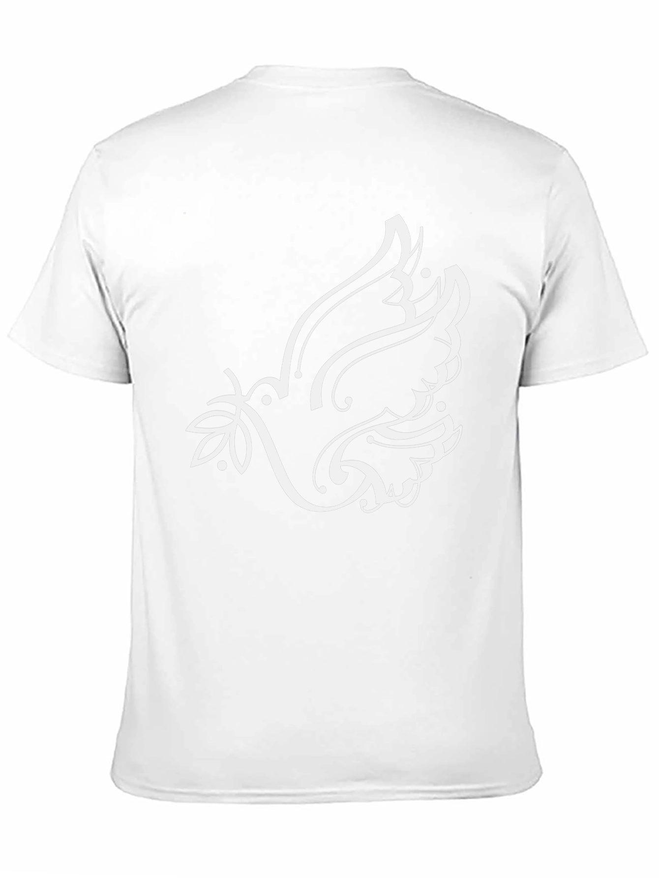 Black T-Shirt with Dove Graphic