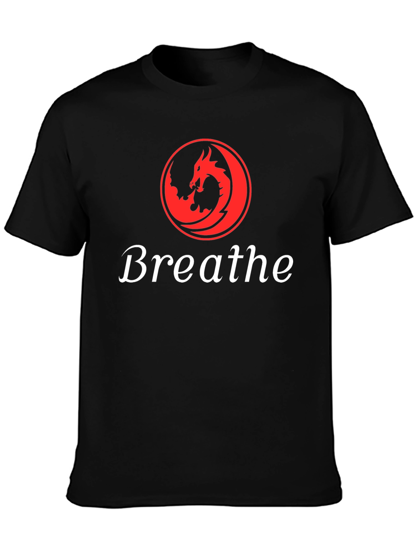 Dragon Breathe Graphic T-Shirt - Soft Black Tee