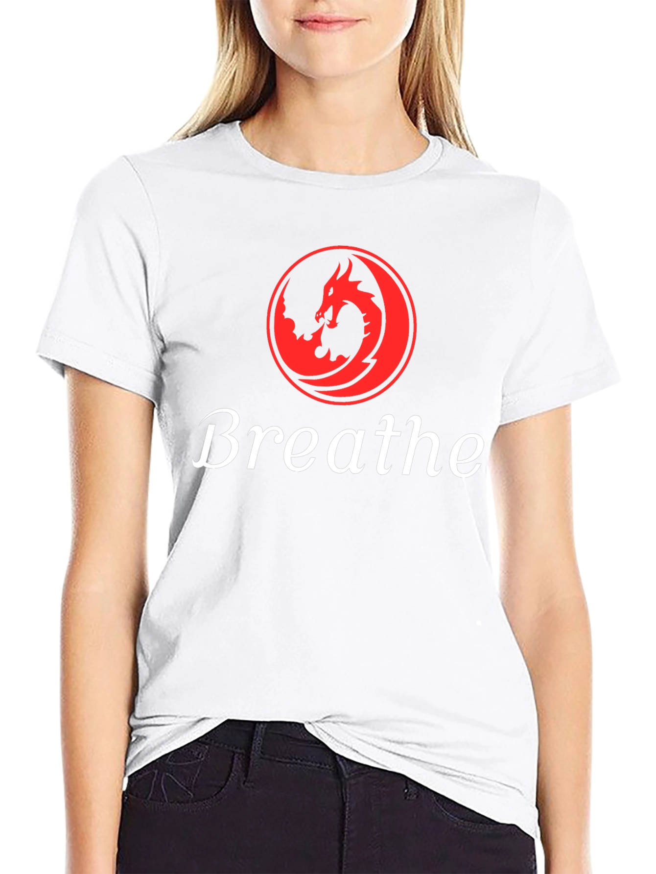 Dragon Breathe Graphic T-Shirt - Soft Black Tee