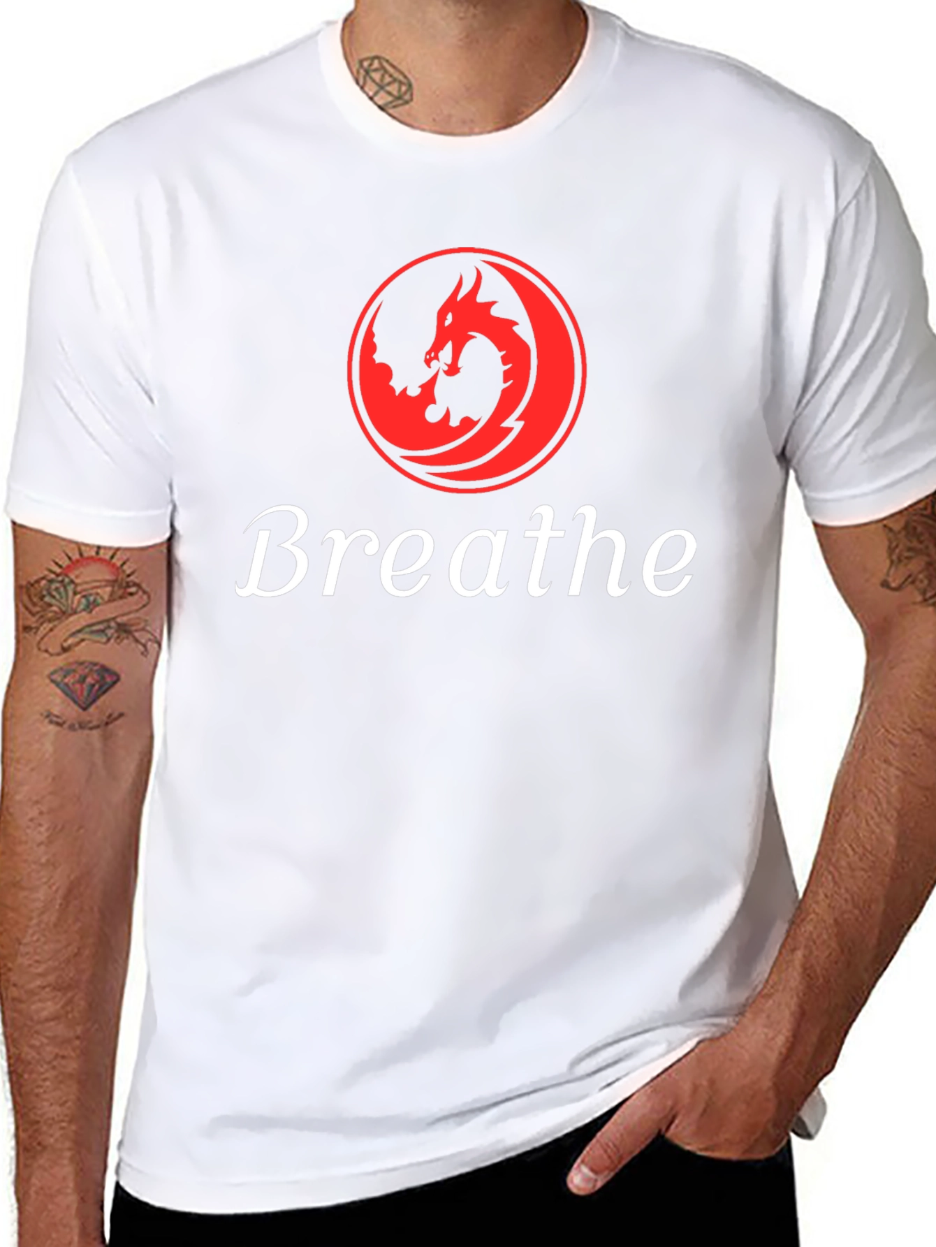 Dragon Breathe Graphic T-Shirt - Soft Black Tee