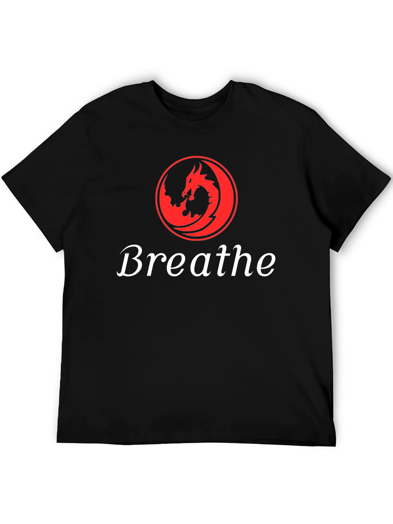 Dragon Breathe Graphic T-Shirt - Soft Black Tee