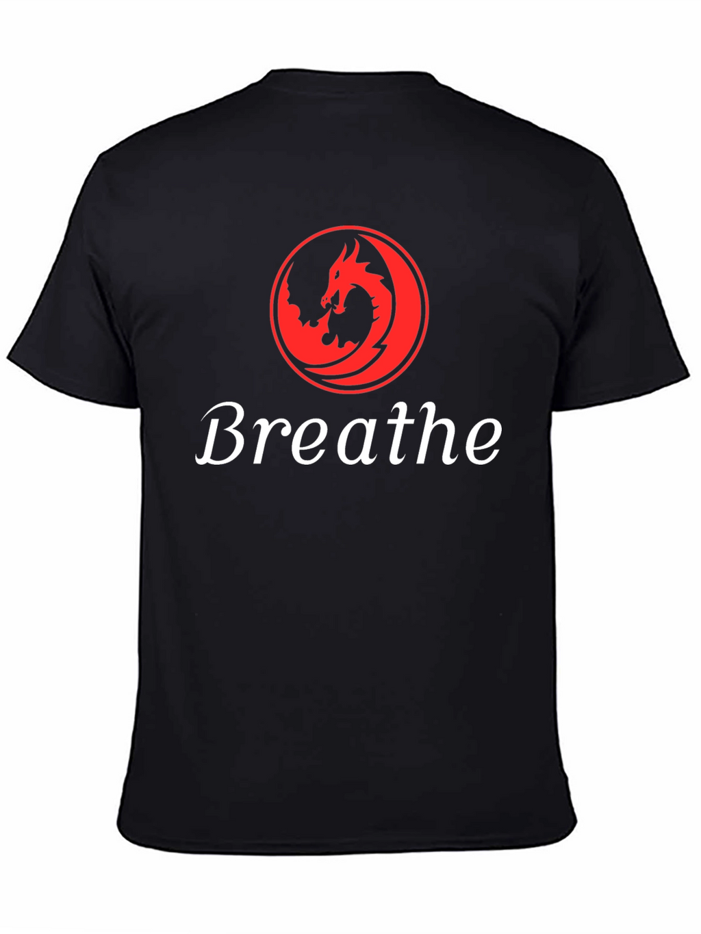 Dragon Breathe Graphic T-Shirt - Soft Black Tee