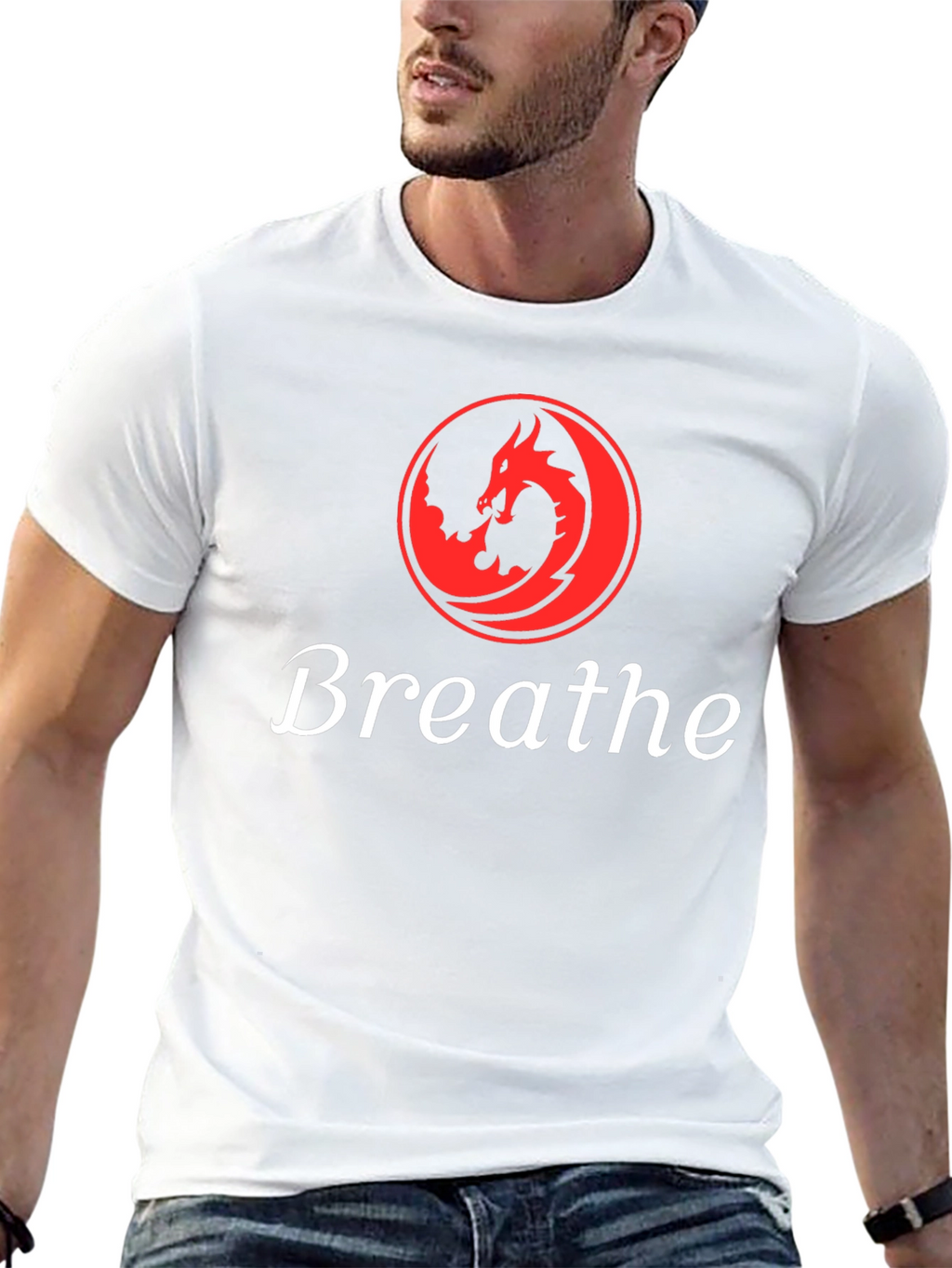 Dragon Breathe Graphic T-Shirt - Soft Black Tee