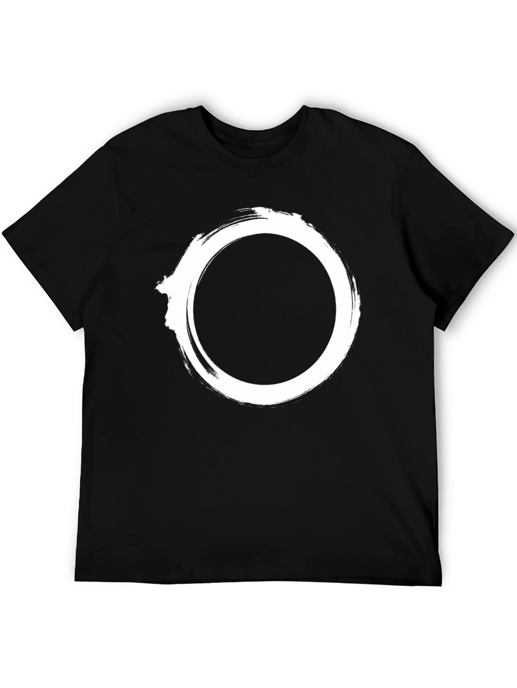 Minimalist Zen Circle Black T-Shirt
