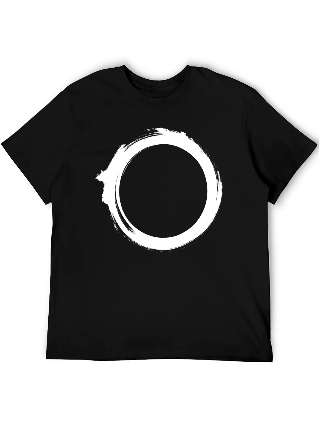 Minimalist Zen Circle Black T-Shirt