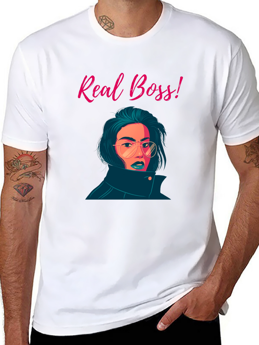 Real Boss Graphic Tee - Stylish & Confident