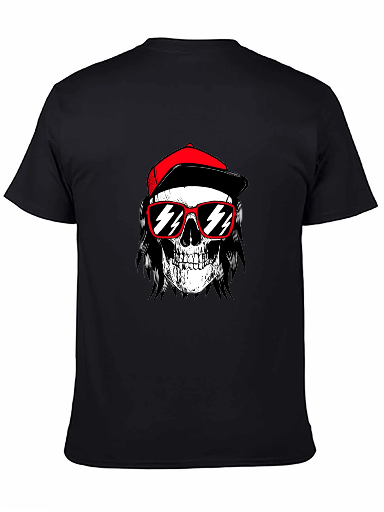 Skull with Cap T-Shirt - Edgy Graphic Tee
